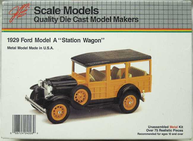 Scale Models 1/20 1929 Ford Model A Station Wagon - (ex Hubley), 4006 plastic model kit